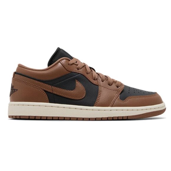 NIKE Men's Air Jordan 1 Low Trainer Shoes Size US 6 In Brown/Black - Picture 1 of 10